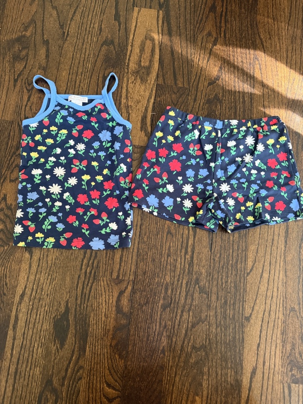 Tbbc Girls Navy Floral Tank & Shorts Set